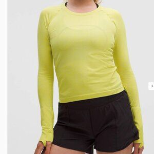 Yellow Lululemon Swiftly Tech Long-Sleeve Shirt 2.0 Waist Length